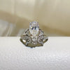 5 Carat 925 Sterling Silver Moissanite Teardrop Ring test