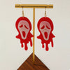 Halloween Ghost Scream Dangle Earrings test