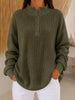 Full Size Waffle Knit Button Detail Sweatshirt Plus Size test