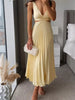 Elegant Pleated Midi Dress with Cut-out Details test