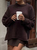 Round Neck Dropped Shoulder Sweater test