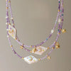 Freshwater Pearl Star Moon Beaded Necklace test