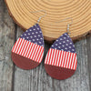 Stars and Stripes PU Leather Teardrop Earrings test