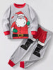 Children's Christmas Santa Round Neck Pajama Set test