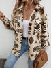 Geometric Button Up Dropped Shoulder Jacket test