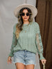 Eyelet Crochet Lantern Sleeve Sweater test