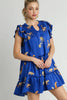 Umgee Full Size Cheetah Print Notched Ruffle Layered Cap Sleeve Mini Dress Plus Size test