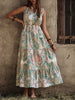 Printed Notched Sleeveless Dress test