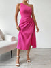 Side Slit Cutout Single Shoulder Dress test