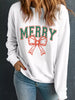 MERRY Bow Christmas Graphic Sweatshirt test