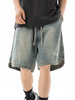 Men's Plus Size Drawstring Denim Shorts test