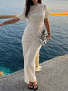 Ruched Short Sleeve Maxi Dress test