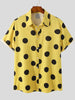 Men's Full Size Polka Dot Button Up Shirt Plus Size test