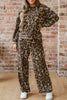 Leopard Print Long Sleeve Top and Pants Set test