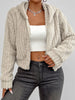 Zip Up Long Sleeve Fuzzy Hooded Jacket test