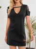 Cut-Out Short Sleeve Mini Dress test
