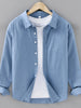 Men's Plus Size Button Up Long Sleeve Shirt test