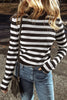 Striped Turtleneck Long Sleeve Knit Top test