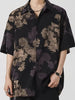 Men's Plus Size Printed Button Up Short Sleeve Shirt test