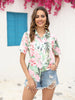 Printed Collared Neck Short Sleeve Shirt test