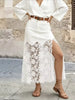Lace Trimmed Slit Skirt test