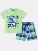 Children's Dino Island Graphic T-shirt and Plaid Shorts Set test