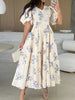Floral Puff Sleeve Midi Dress test