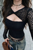 Lace Cut-Out Long Sleeve Top test