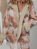 Floral Printed Sherpa Lined Hooded Jacket test