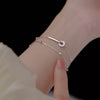 925 Sterling Silver Double Layered Bracelet test