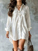Casual Linen Shirt Dress with Pockets test