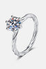 1 Carat Moissanite 6-Prong Twisted Ring test