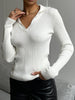 Johnny Collar Rib-Knit Top test