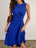Ruched Round Neck Sleeveless Dress test
