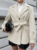 Lapel Collar Button Up Outerwear test