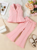 Sleeveless Blazer & Flare Pants Set test