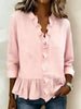 Full Size Ruffled V-Neck Long Sleeve Blouse Plus Size test