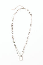 18K STAINLESS STEEL LOCK & CLIP CHAIN NECKLACE