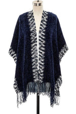 2 Tone Knitted Kimono Cardigan