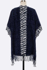 2 Tone Knitted Kimono Cardigan