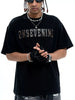 Men's Letter Round Neck Oversized T-Shirt test