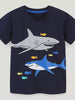 Children's Shark Print Short Sleeve T-Shirt test