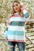Plus Size Striped Slit Long Sleeve T-Shirt test