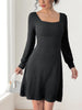 Perfee Butterfly Square Neck Long Sleeve Dress test