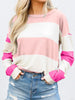 Color Block Drop Shoulder Long Sleeve Top test