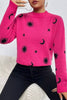 Graphic Mock Neck Dropped Shoulder Sweater test