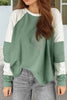 Color Block Round Neck Raglan Sleeve Top test