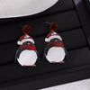 Christmas Penguin Santa Hat Holiday Earrings test