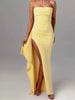 Strapless High-Slit Bodycon Maxi Evening Dress test