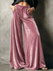 Full Size High-Waisted Wide-Leg Velvet Pants Plus Size test